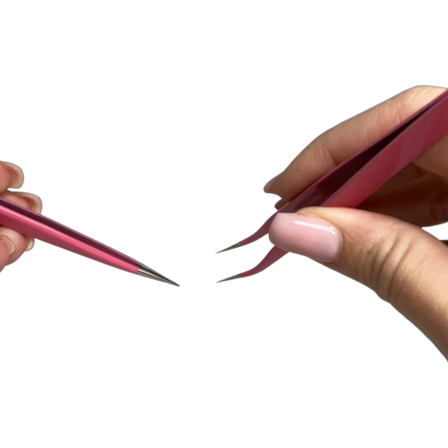 Wimperpincetten roze - tweezers