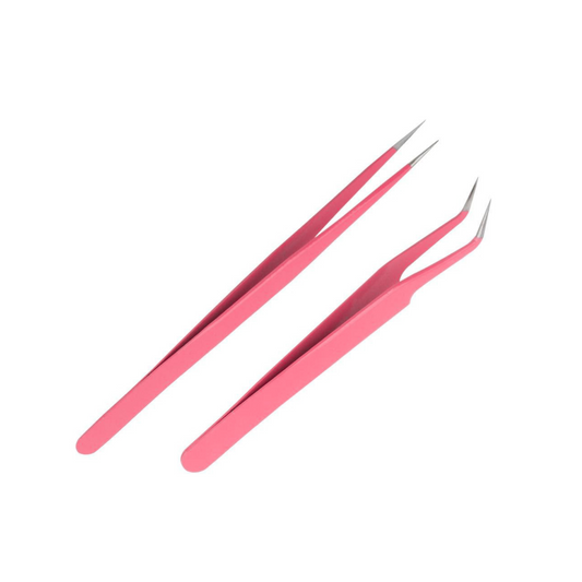 Wimperpincetten roze - tweezers
